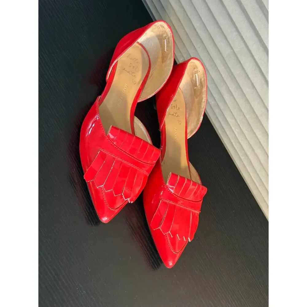 Banana Republic Red Patent Leather Pointed Toe slip on vamp flats Women’s 8